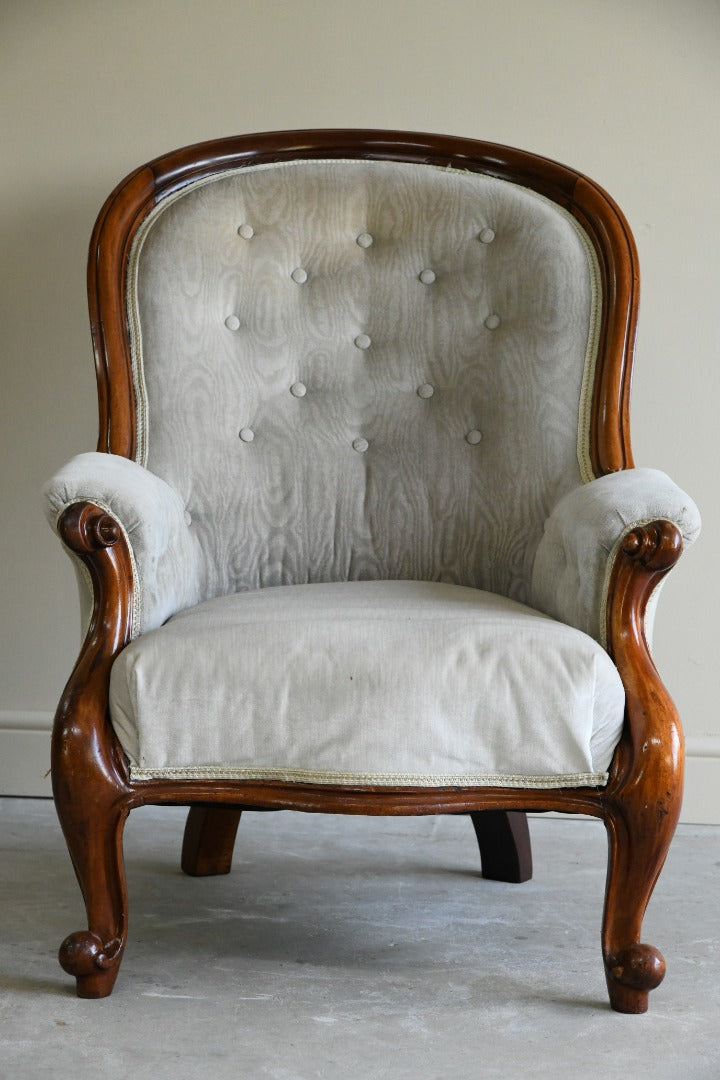 Antique Button Back Armchair