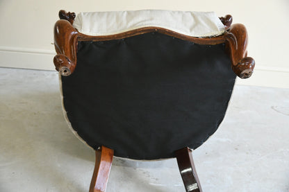 Antique Button Back Armchair