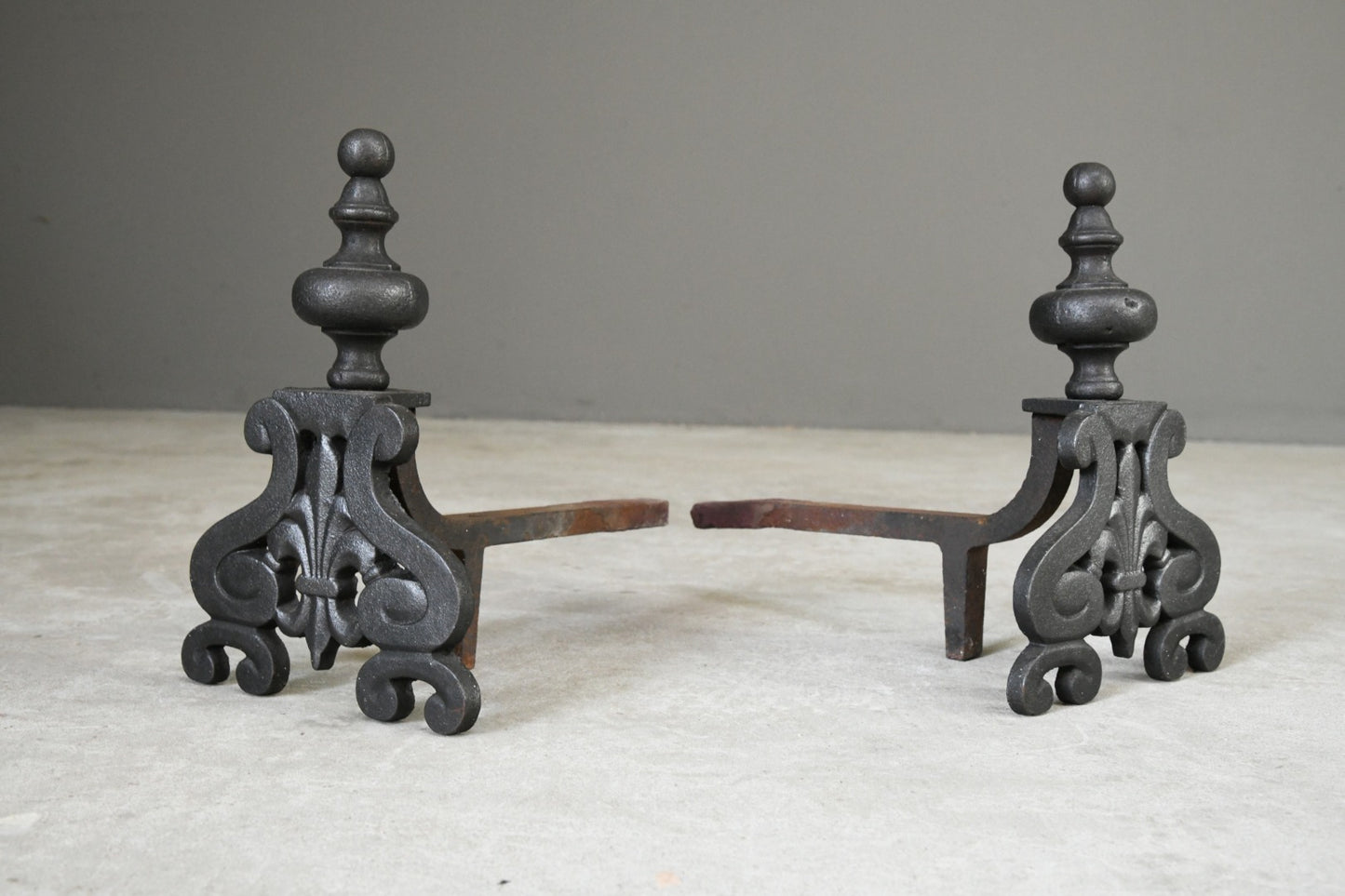 Pair French Style Andirons