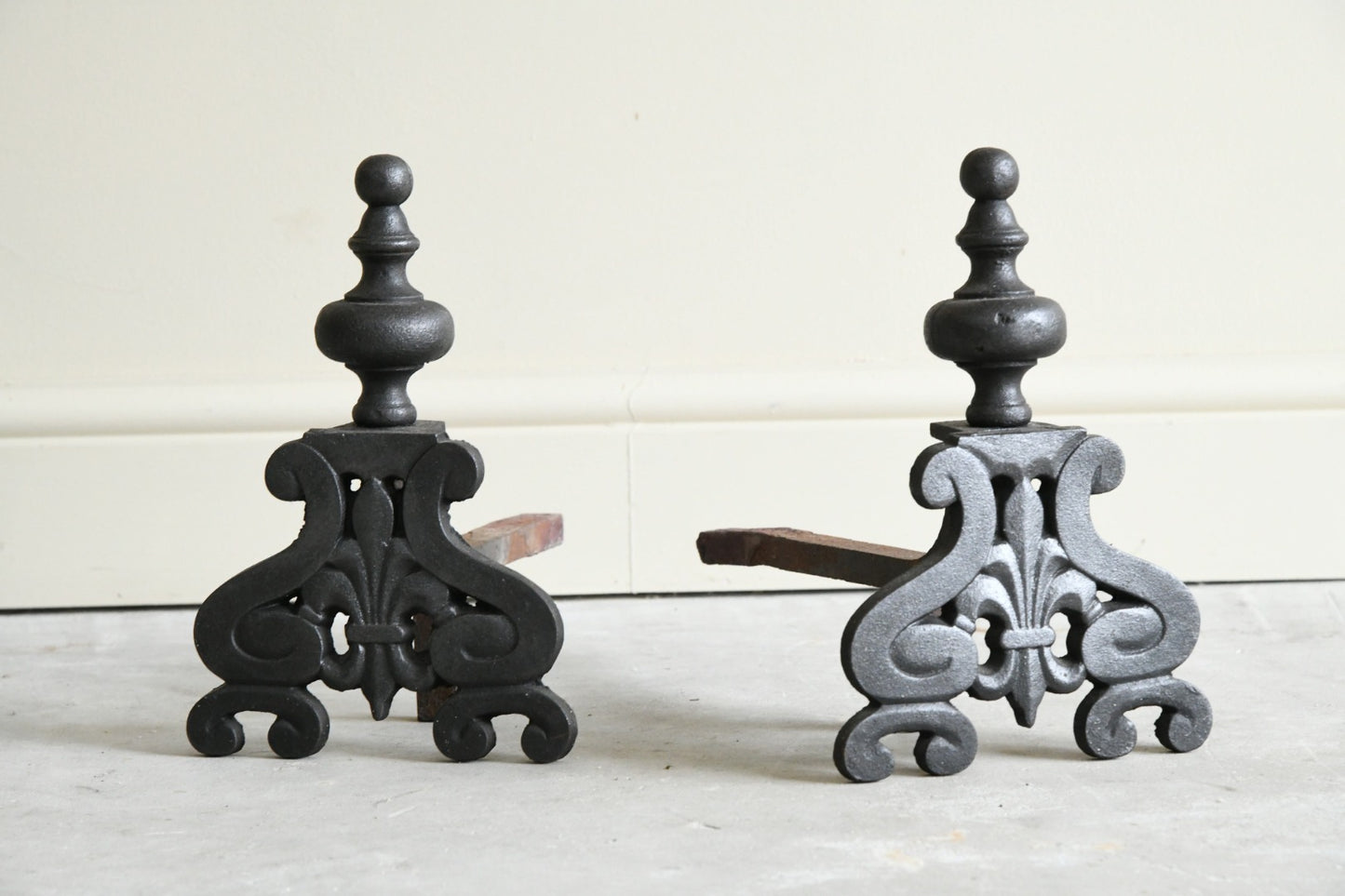 Pair French Style Andirons