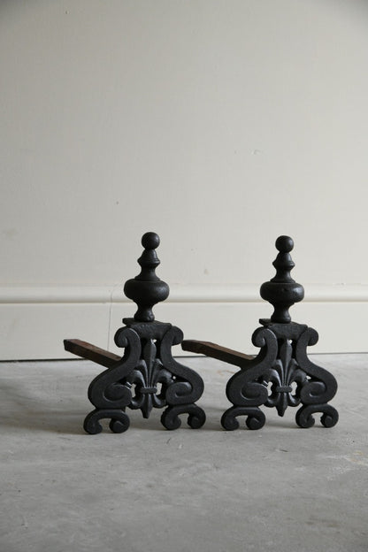 Pair French Style Andirons