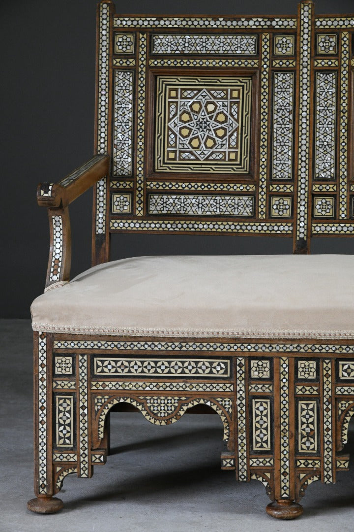 Vintage Inlaid Moorish Style Sofa