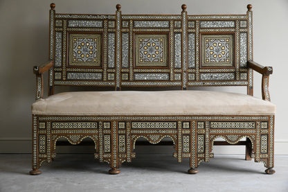 Vintage Inlaid Moorish Style Sofa