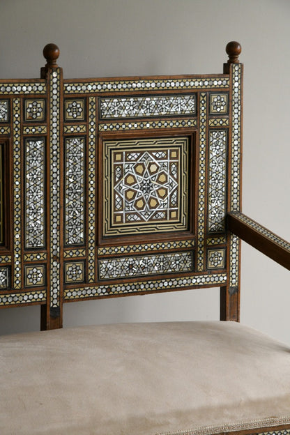Vintage Inlaid Moorish Style Sofa