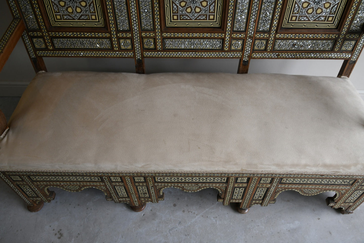 Vintage Inlaid Moorish Style Sofa