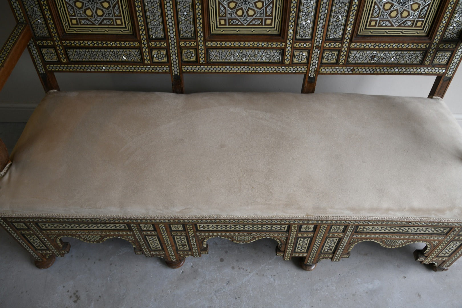 Vintage Inlaid Moorish Style Sofa