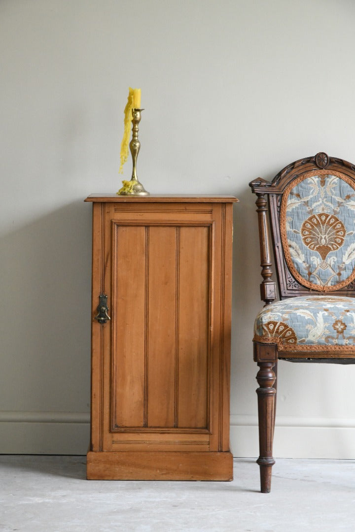 Edwardian Satin Walnut Pot Cupboard