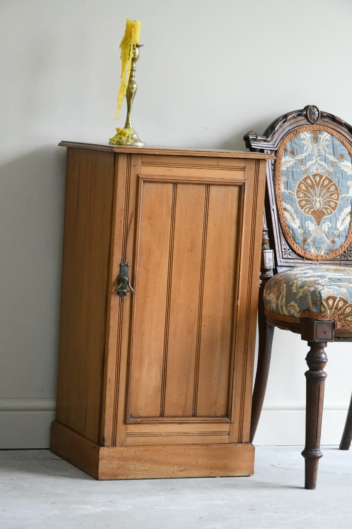 Edwardian Satin Walnut Pot Cupboard