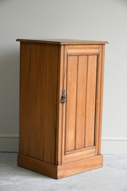 Edwardian Satin Walnut Pot Cupboard