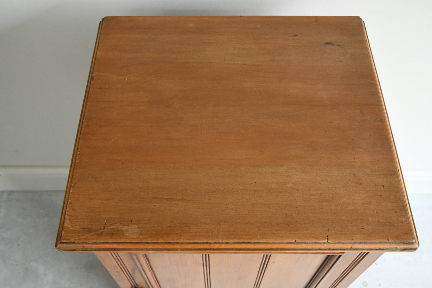 Edwardian Satin Walnut Pot Cupboard