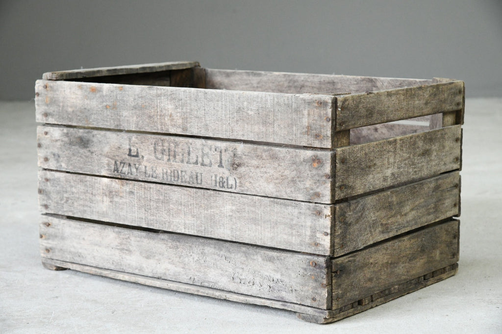 Vintage French Wooden Fruit Crate