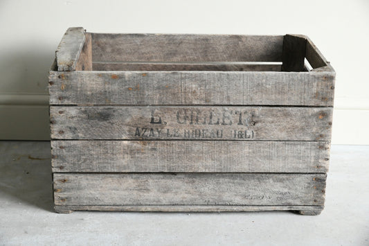 Vintage French Wooden Fruit Crate