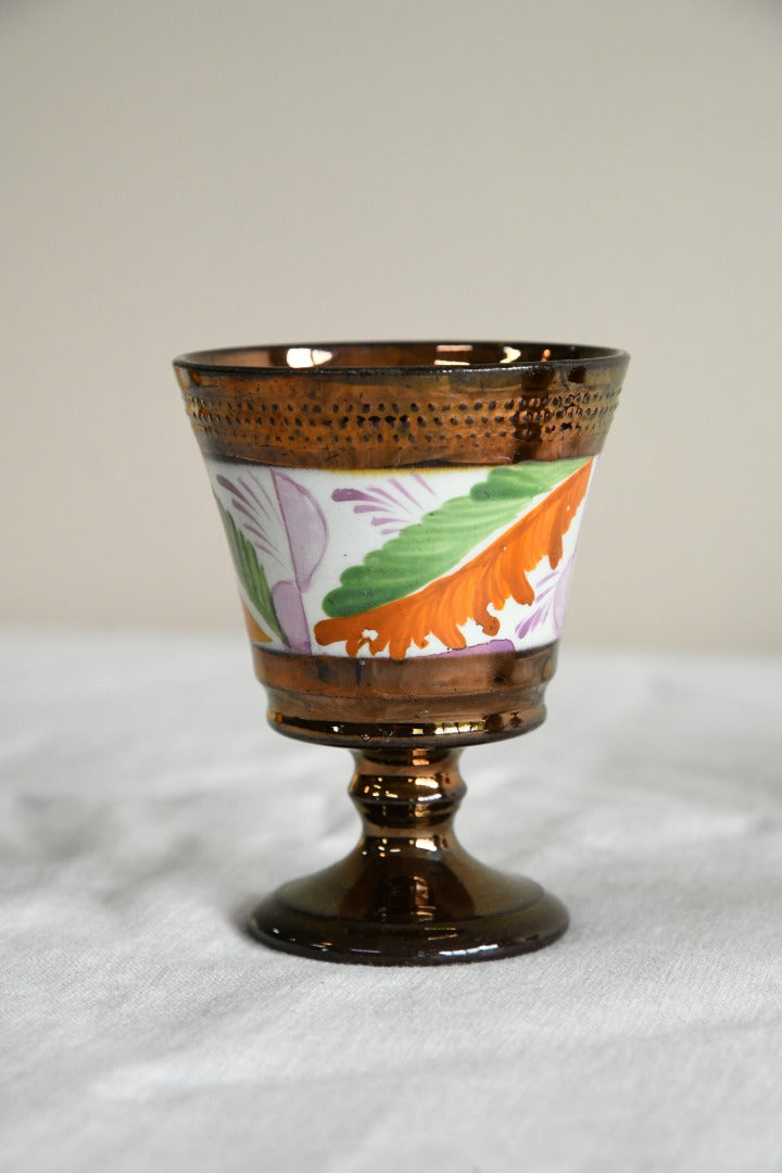 Copper Lustre Goblets & Small Vase