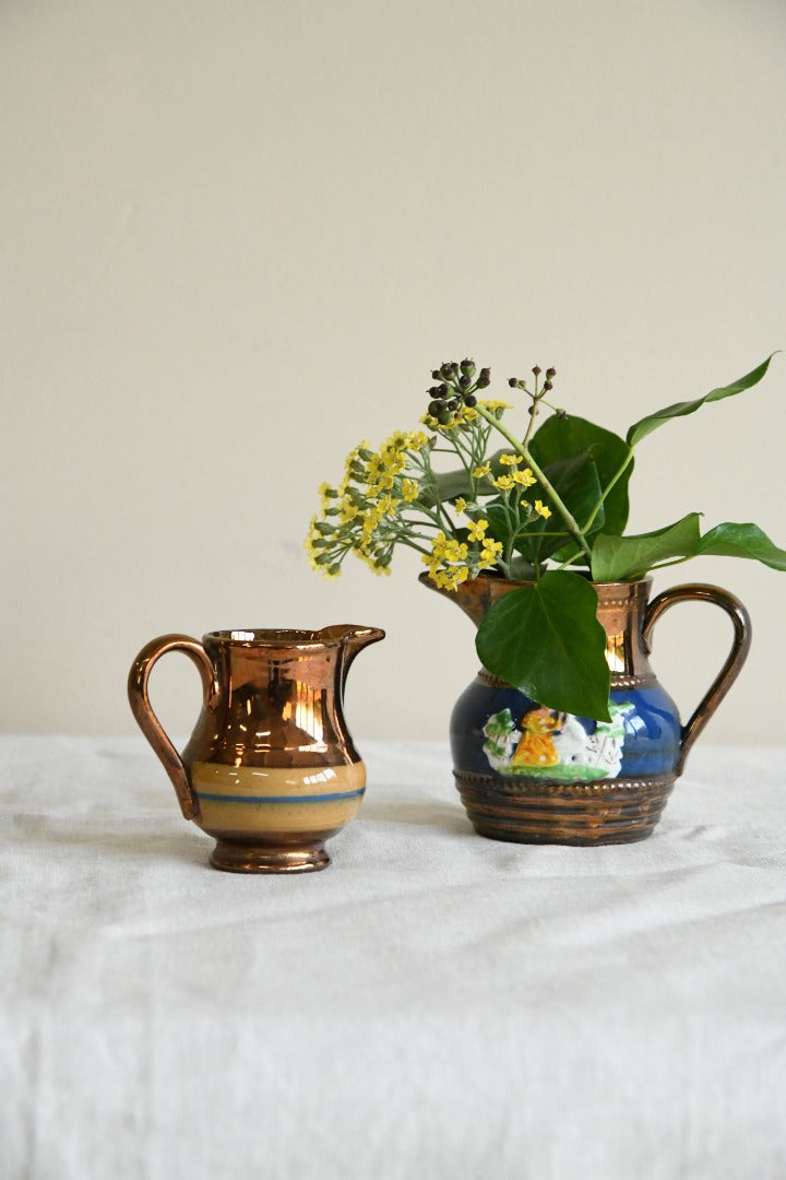 Antique Victorian Lustre Ware Jugs