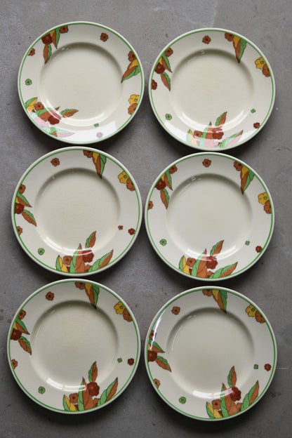 6 x Royal Doulton Peach Bread Plates