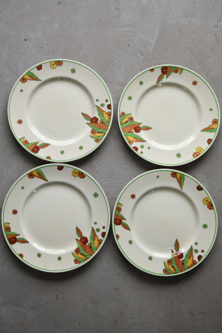 4 x Vintage Royal Doulton Peach Dinner Plates