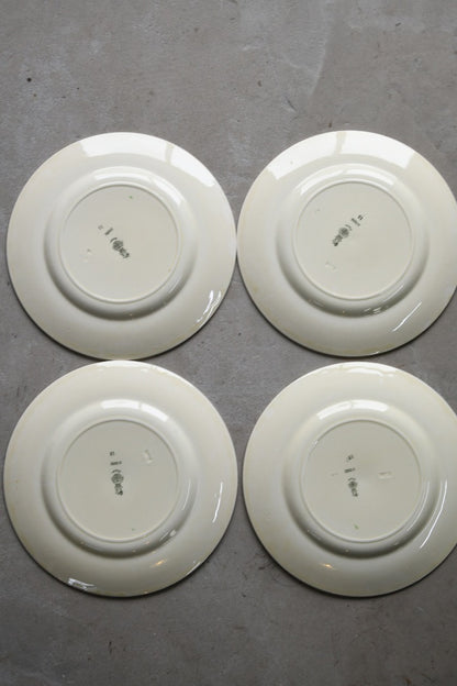 4 x Vintage Royal Doulton Peach Dinner Plates