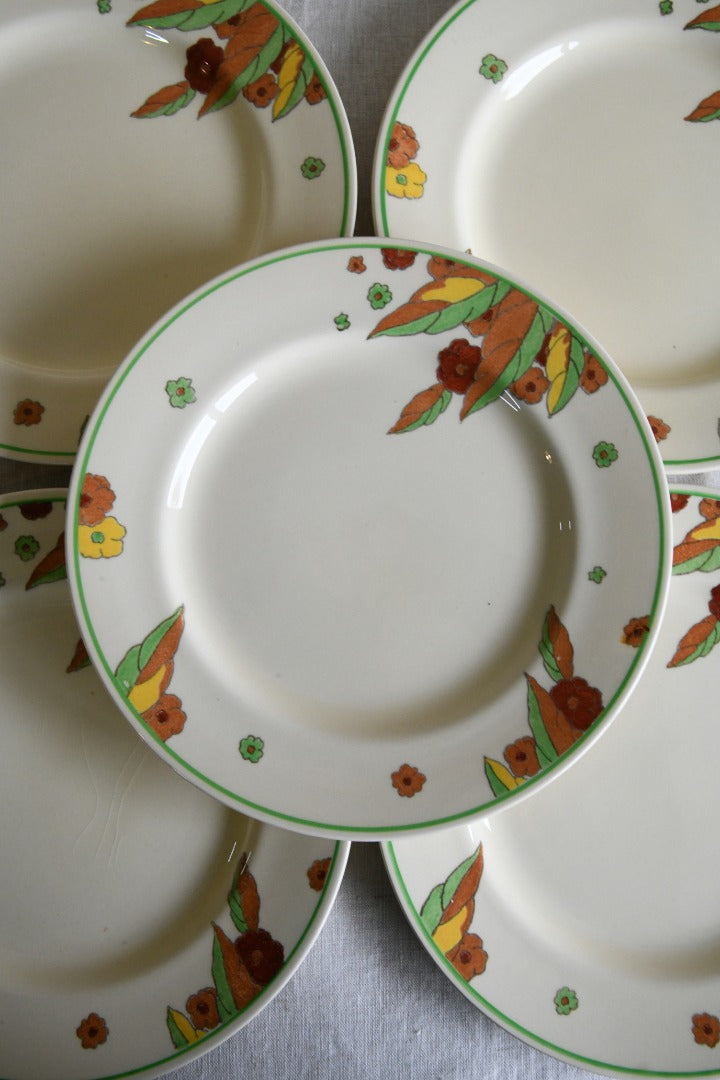 5 x Royal Doulton Peach Breakfast Plates