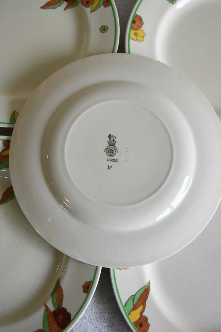 5 x Royal Doulton Peach Breakfast Plates