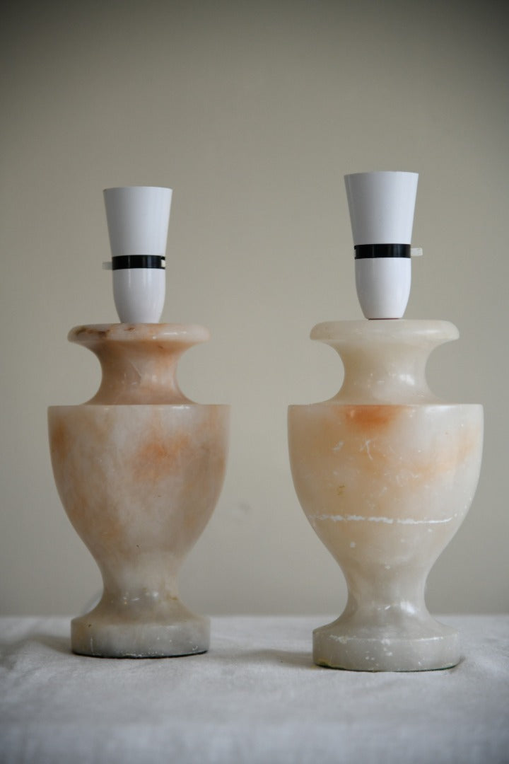 Pair Alabaster Lamps