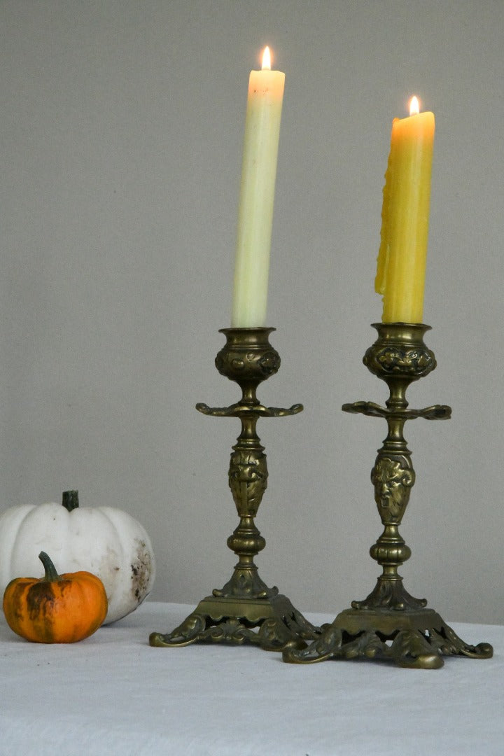 Pair Brass Candlesticks