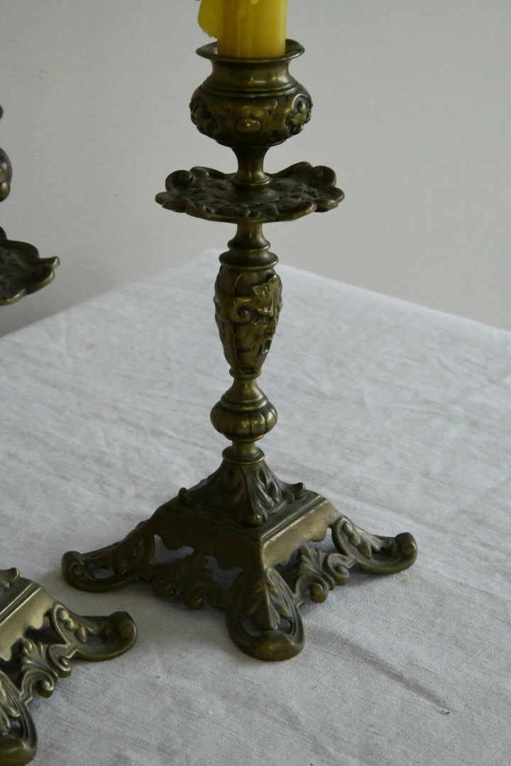 Pair Brass Candlesticks