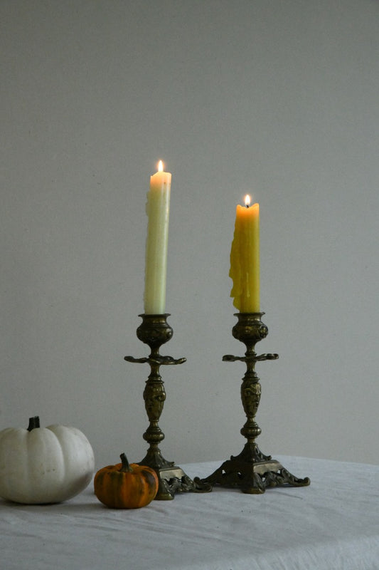 Pair Brass Candlesticks