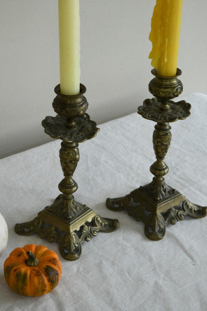 Pair Brass Candlesticks