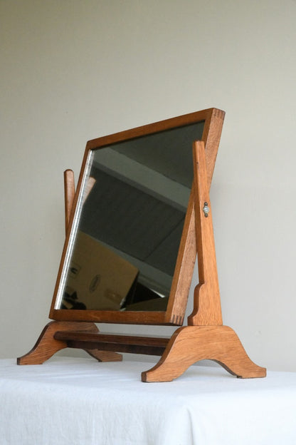 Mid Century Air Ministry Oak Mirror