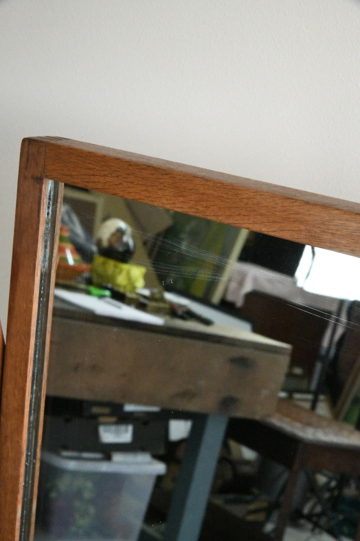 Mid Century Air Ministry Oak Mirror