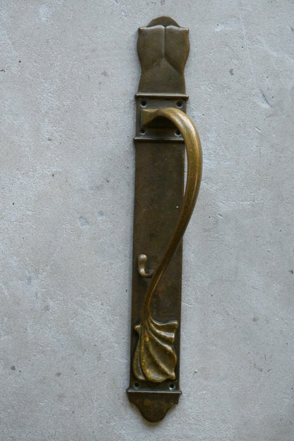 Art Nouveau Brass Door Handle