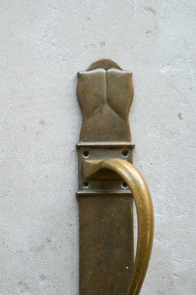 Art Nouveau Brass Door Handle