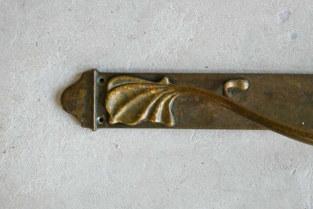 Art Nouveau Brass Door Handle