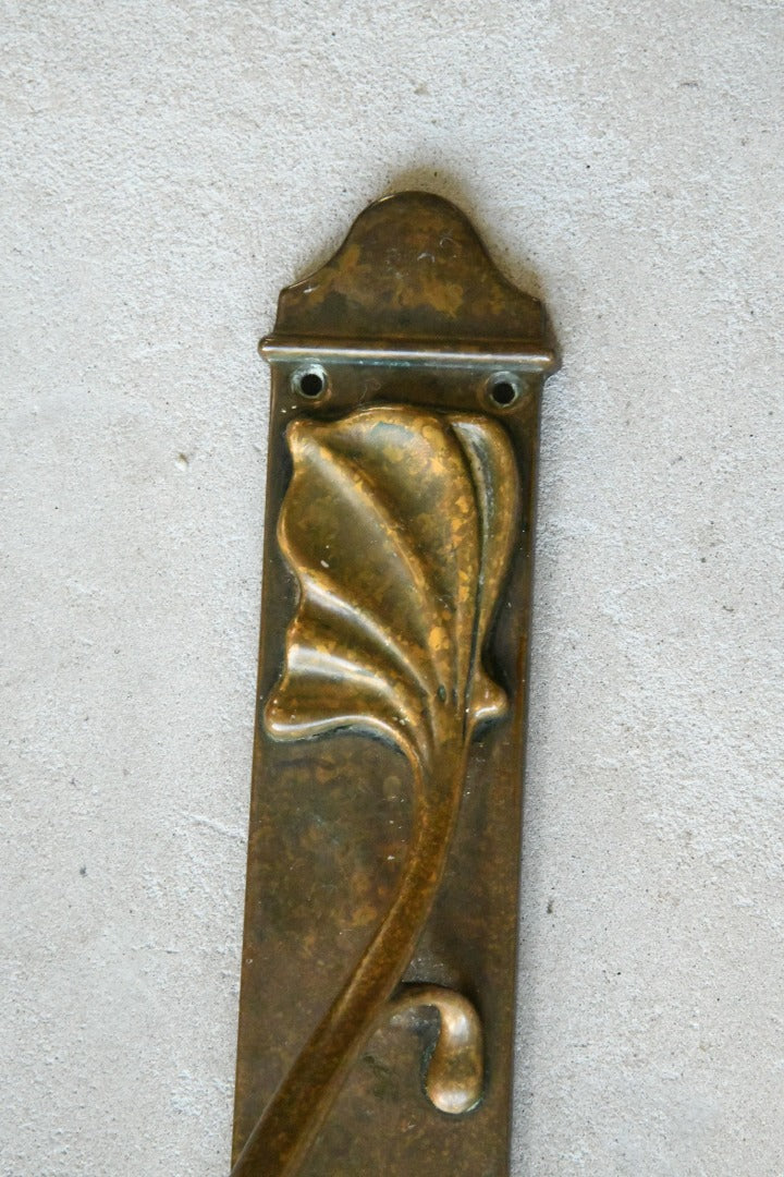 Art Nouveau Brass Door Handle