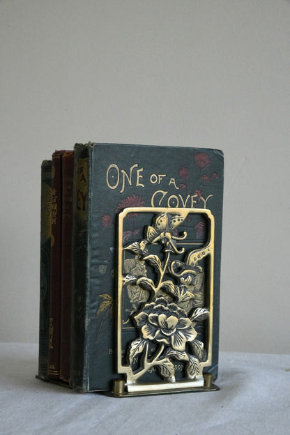 Pair Vintage Brass Book Ends