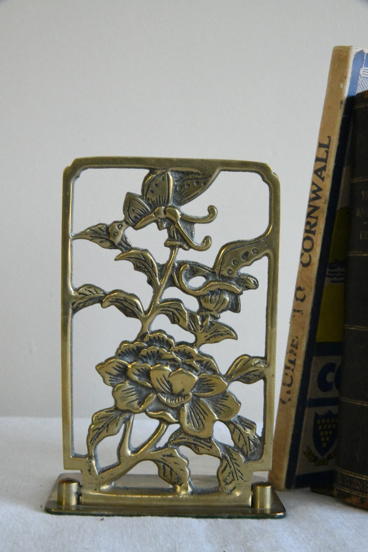 Pair Vintage Brass Book Ends