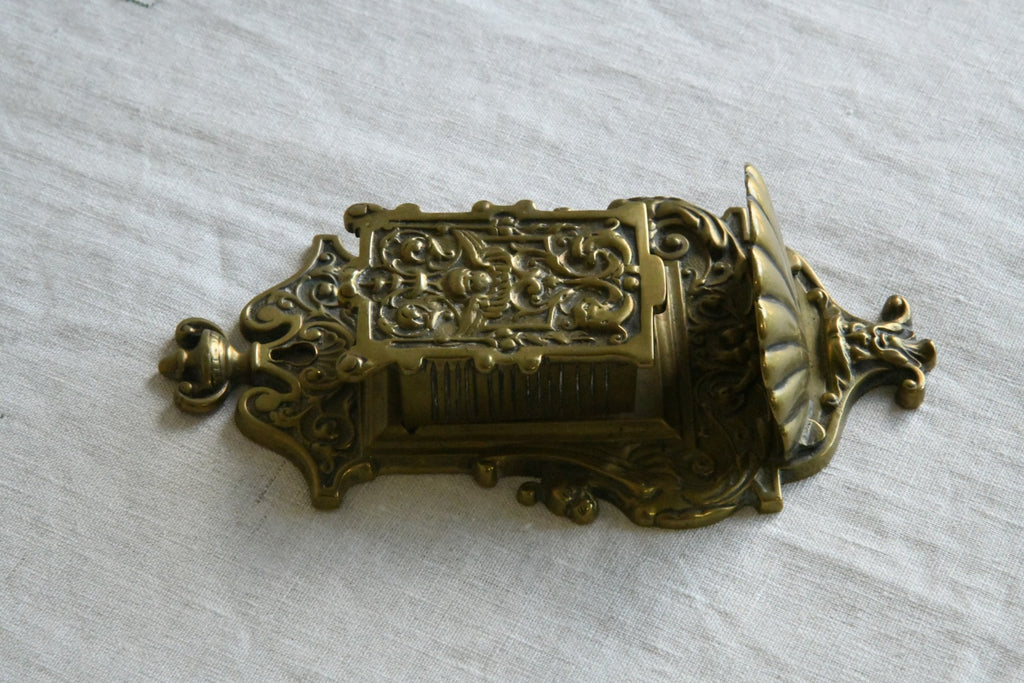 Victorian Brass Match Wall Holder