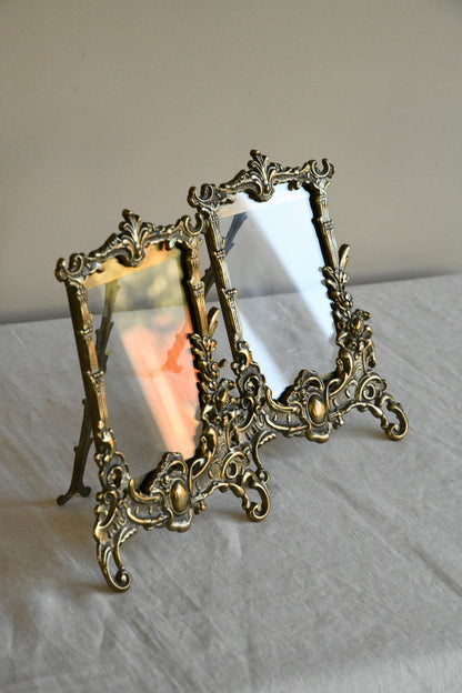 Pair Victorian Brass Photo Frames