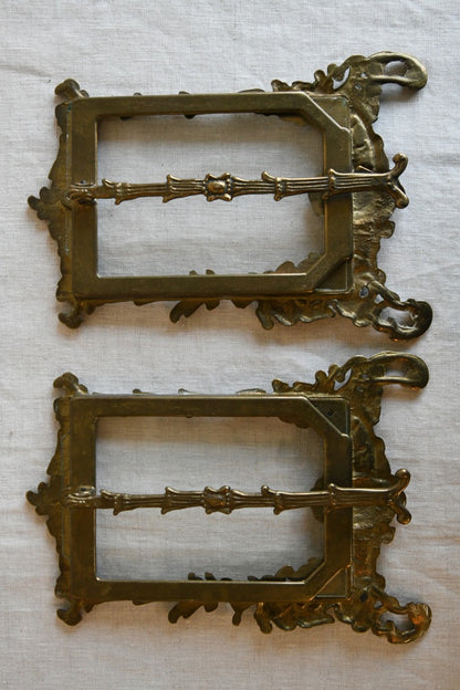 Pair Victorian Brass Photo Frames