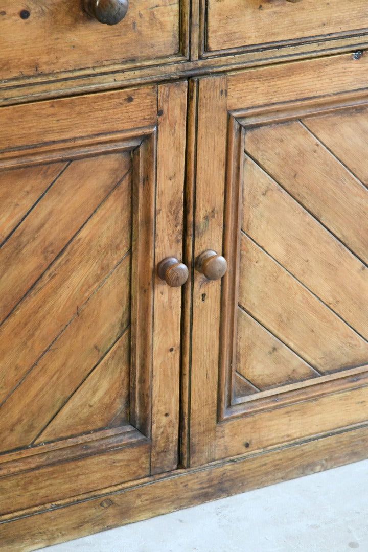 Antique Rustic Country Pine Dresser