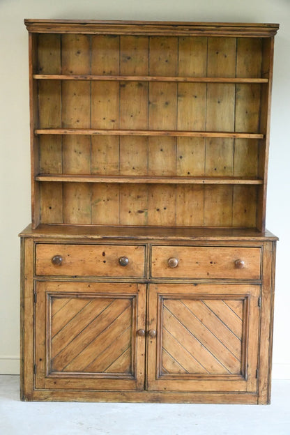 Antique Rustic Country Pine Dresser