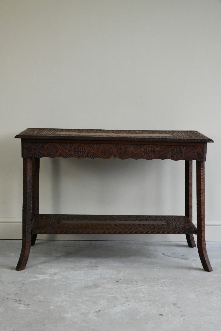 Carved Anglo Indian Occasional Table