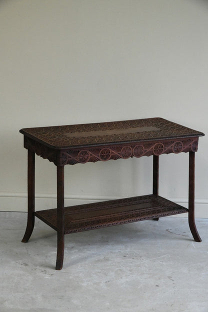 Carved Anglo Indian Occasional Table