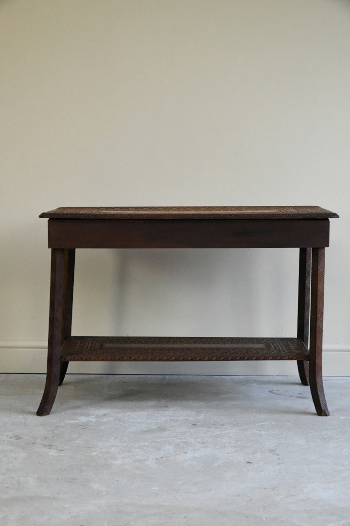 Carved Anglo Indian Occasional Table