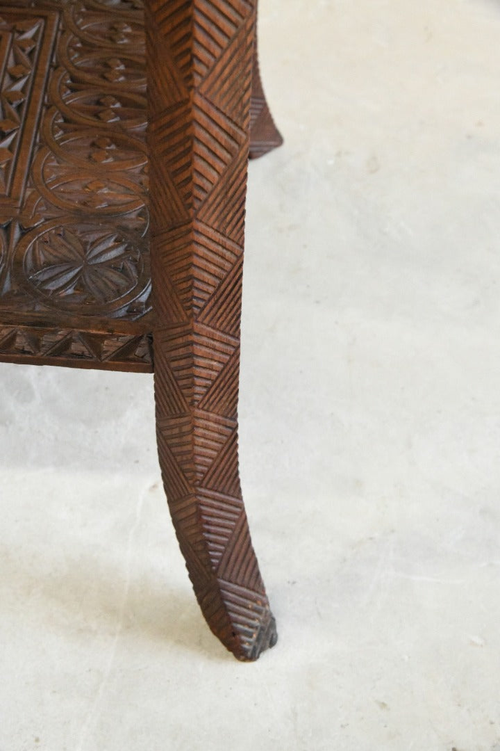 Carved Anglo Indian Occasional Table