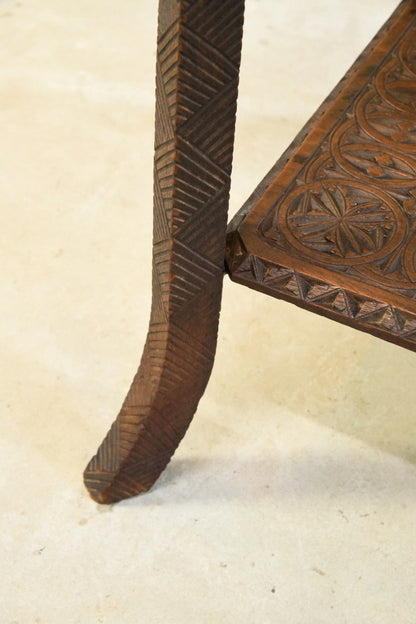 Carved Anglo Indian Occasional Table