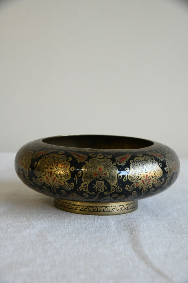 Eastern Cloisonne Brass Bowl