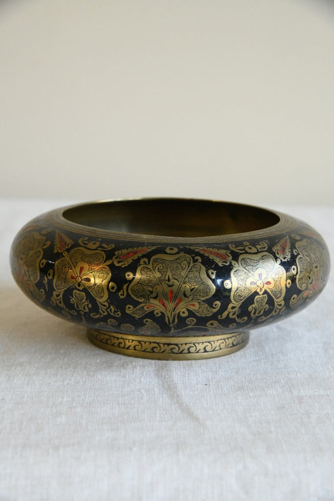 Eastern Cloisonne Brass Bowl