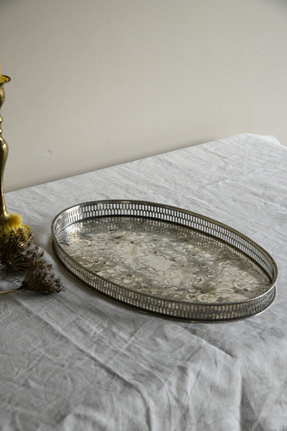 Viners Alpha Plated Chased Oval Tray