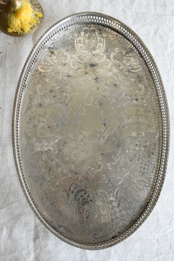 Viners Alpha Plated Chased Oval Tray